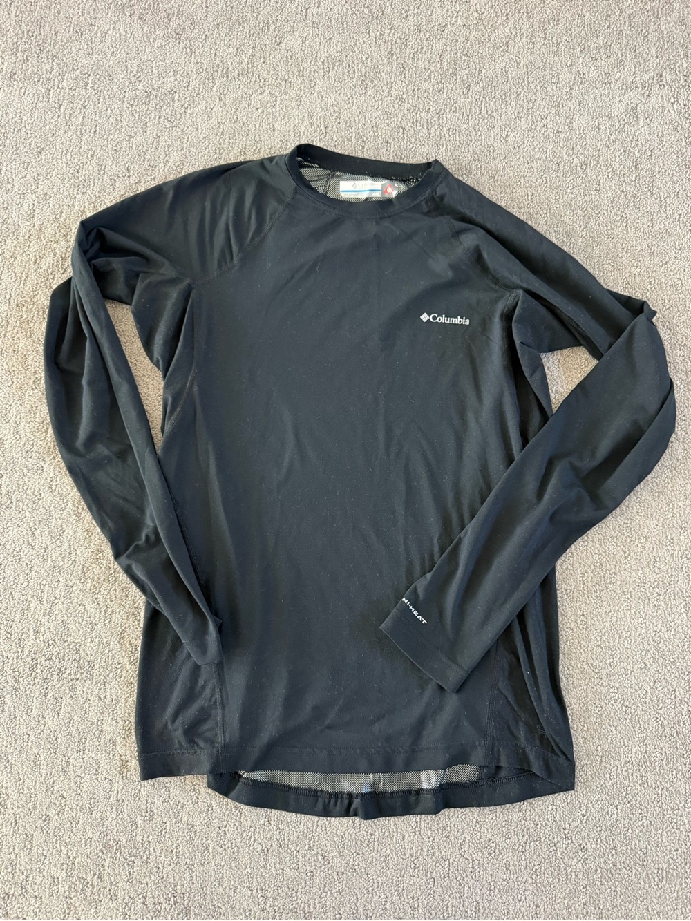 Men's Columbia Omni-Heat Baselayer Crew in Black